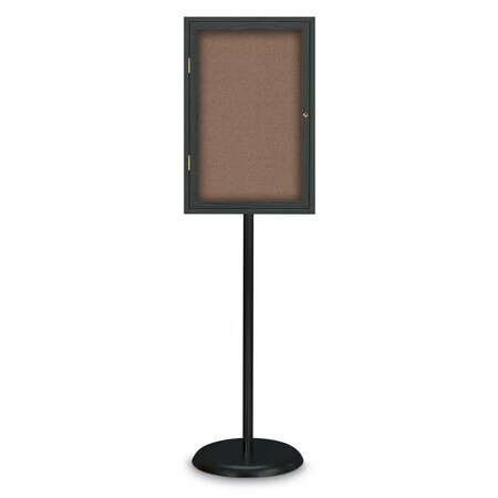 United Visual Products Corkboard, Double Door, Radius Frame, 60x36", Gold/Natural Tan Cork UV7004-GOLD-CORK